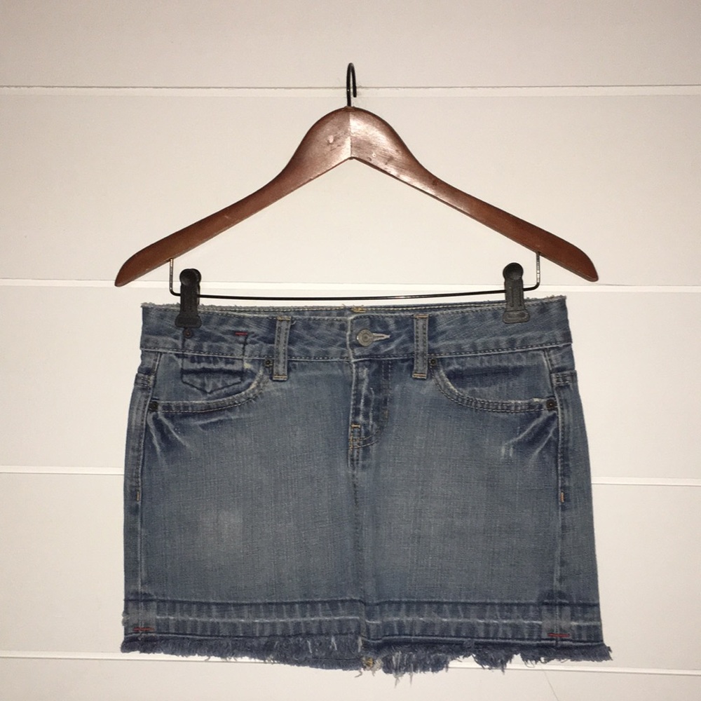 Vintage GAP 1969 Frayed Jean Skirt